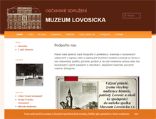 Tablet Screenshot of muzeumlovosicka.cz